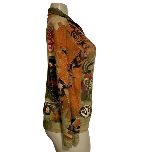 Chico's Full Zip Sweatshirt Women's Small (0) High Neck Collar Long Sleeveless $ - Picture 7 of 11